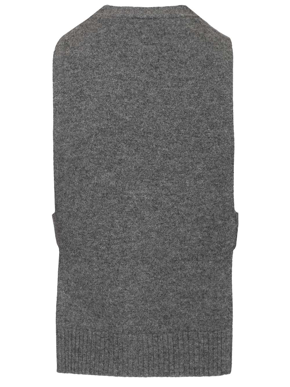 Miu Miu Cashmere Cardigan Vest Knitwear - Grey | e216877daaf6121a586132e95bc8ac9b7f529452
