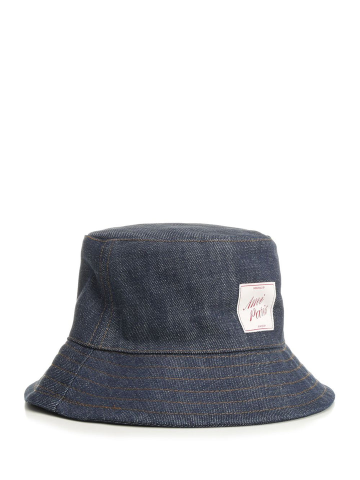 Ami Topstitchings Denim Hat Raw Indigo Denim Hats - Blue | 21e238ae4b8a4d133384591753bf7d35fd28da17