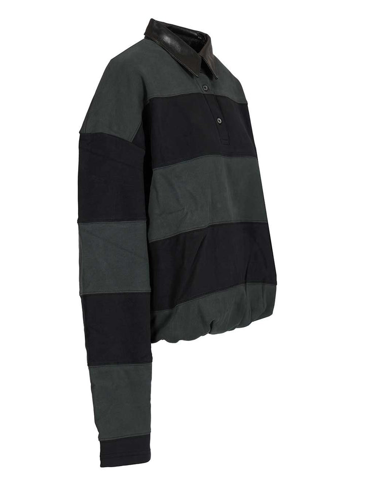 Acne Studios Striped Polo Sweater Polo shirt - Green | e50cd6aec8e248e8d8613ca5389418e9051687a0