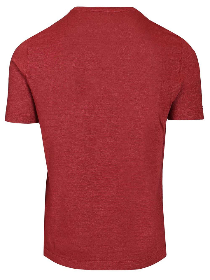 Al Duca D'Aosta Linen T-Shirt - Bordeaux | 05ab6059920a6e5add8aaca1f3f7b16442c8cf9b