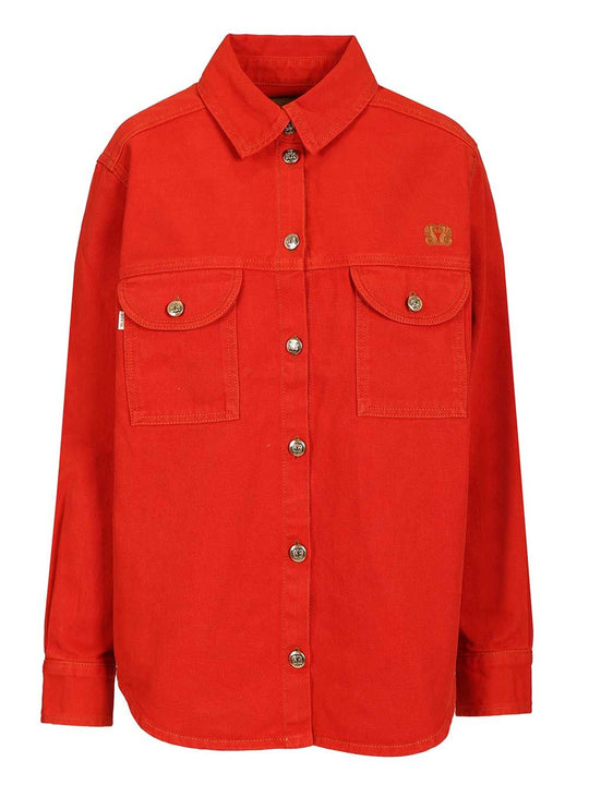 Clapotis Berber Shirt Jackets Red