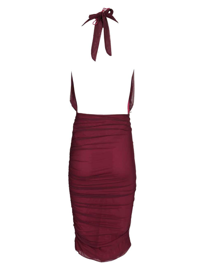 Amazuin Tamie Sheer Transparent Dress Dresses - Bordeaux | e4f3d613069728d2a4e5f8fc747ba1045badeffe