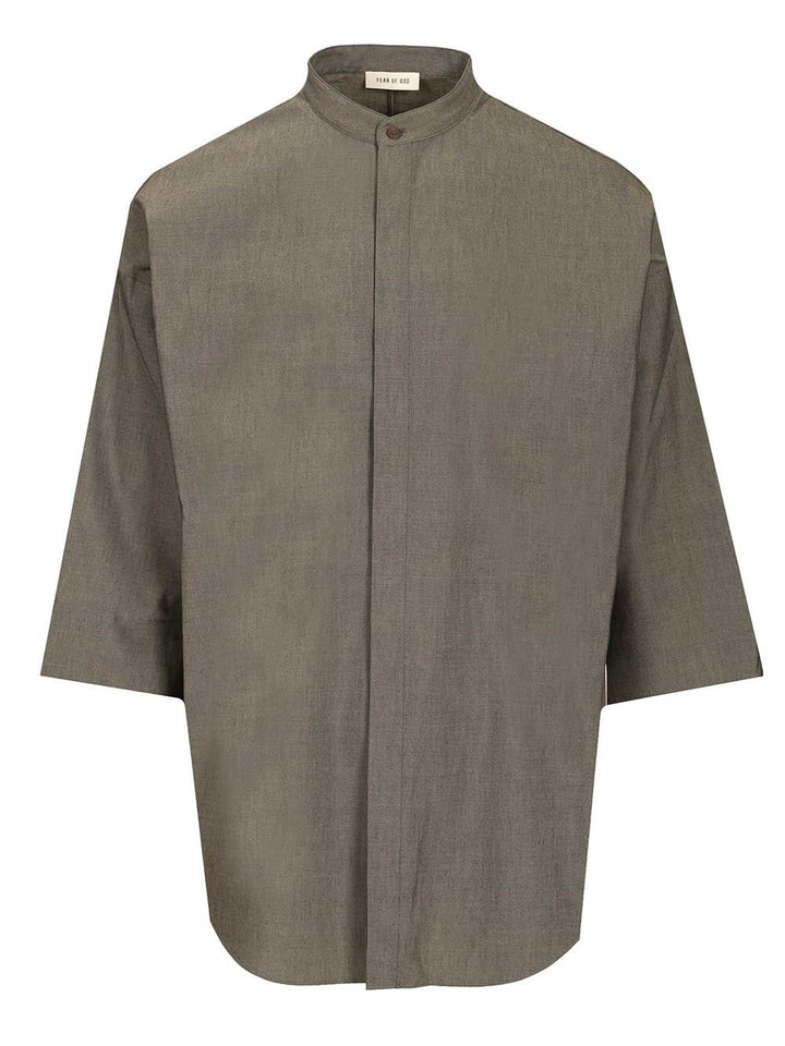 Fear Of God Mandarin Relaxed Shirt Ss Shirts - Grey | d6ed3e036f1e3eea2f9d05b59b5cb7b034c774ce