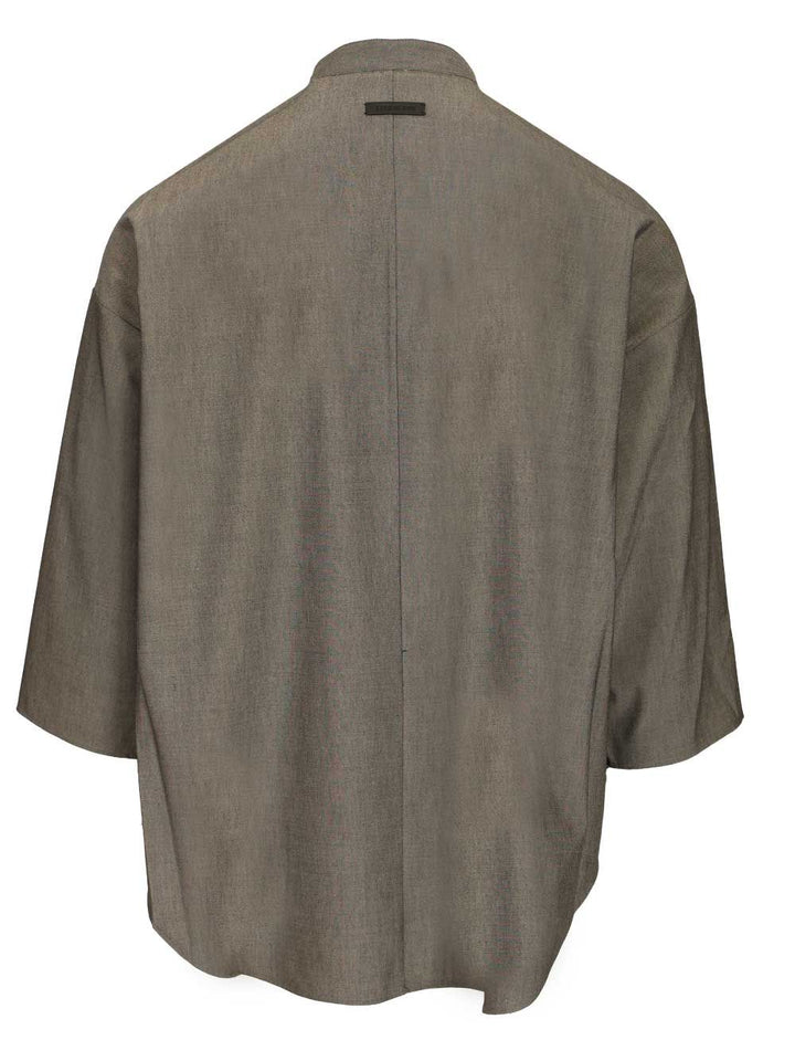 Fear Of God Mandarin Relaxed Shirt Ss Shirts - Grey | dfc3dcde6625b9cde660cd5191123401426fccdd