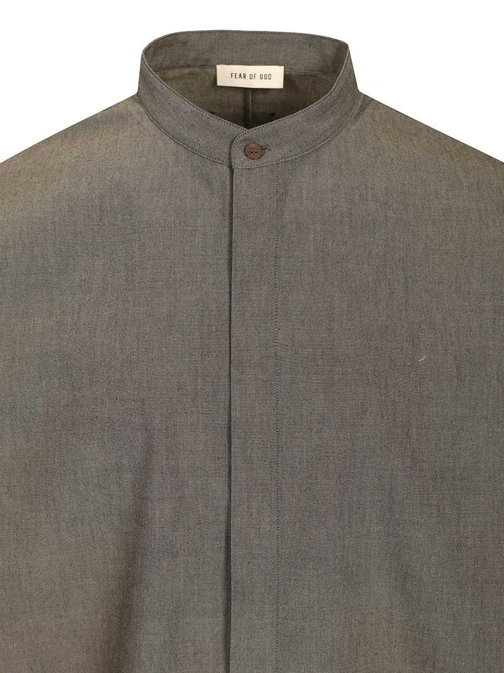 Fear Of God Mandarin Relaxed Shirt Ss Shirts - Grey | 9f3dbddfefe9ea2242ba303cc7286915f2eb19a9