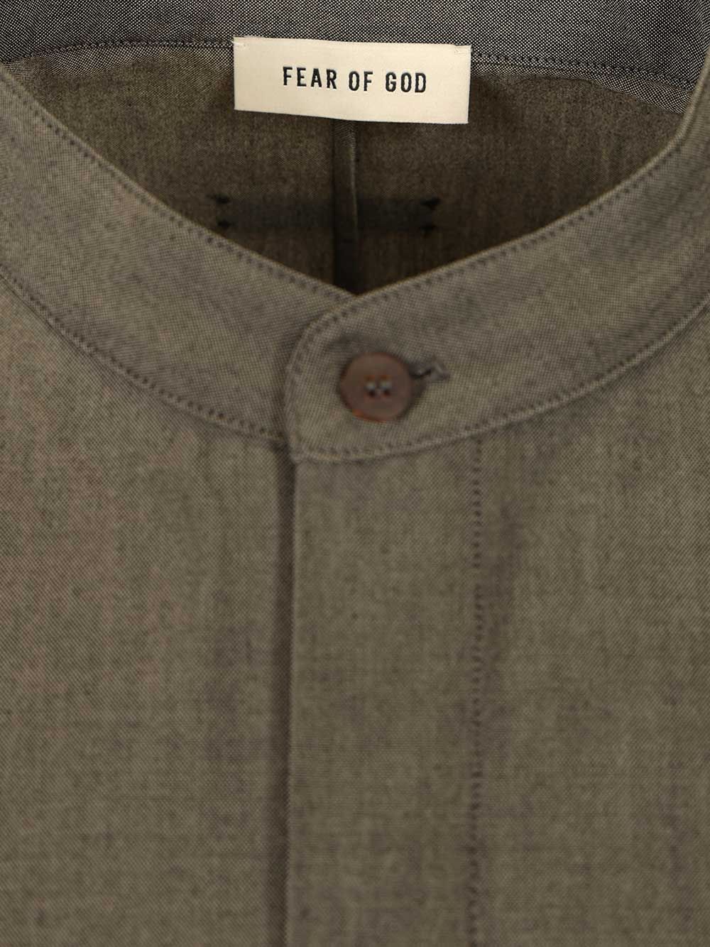 Fear Of God Mandarin Relaxed Shirt Ss Shirts - Grey | 60df42a7ec9b865e5dcbeb4bf97772cfe390eb35