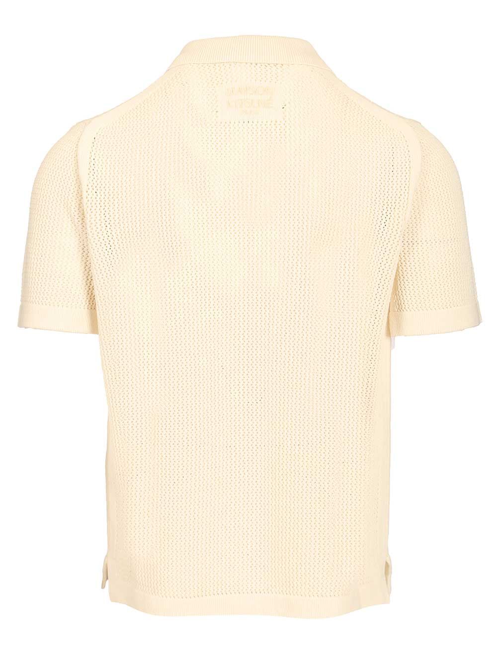 Maison KitsunÉ Short-Sleeved Cardigan Knitwear - White | 2de02429addf06a705c8dd3a22d46d1f458a7fdc