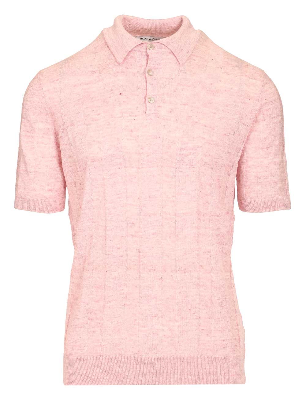 Al Duca D'Aosta Ribbed Polo shirt - Rose | 942a18846b632c3cf5b81b122b82bdb456c394f6