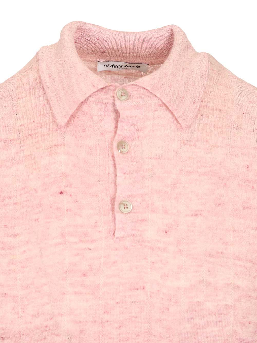 Al Duca D'Aosta Ribbed Polo shirt - Rose | c47a1b01165574c132200f33fe49e8a645934b0b