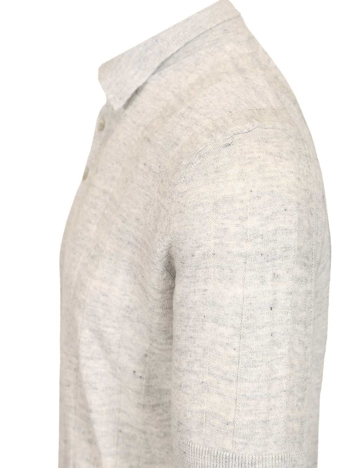 Al Duca D'Aosta Ribbed Polo shirt - Grey | 81af7912362fc9028b7a25bc5c5520101c176fd0