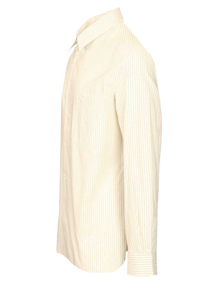 Maison KitsunÉ Striped Oversize Shirt Shirts - White | f1a9cac5abdc99bc12cf022b2cb53386f1b6e66c