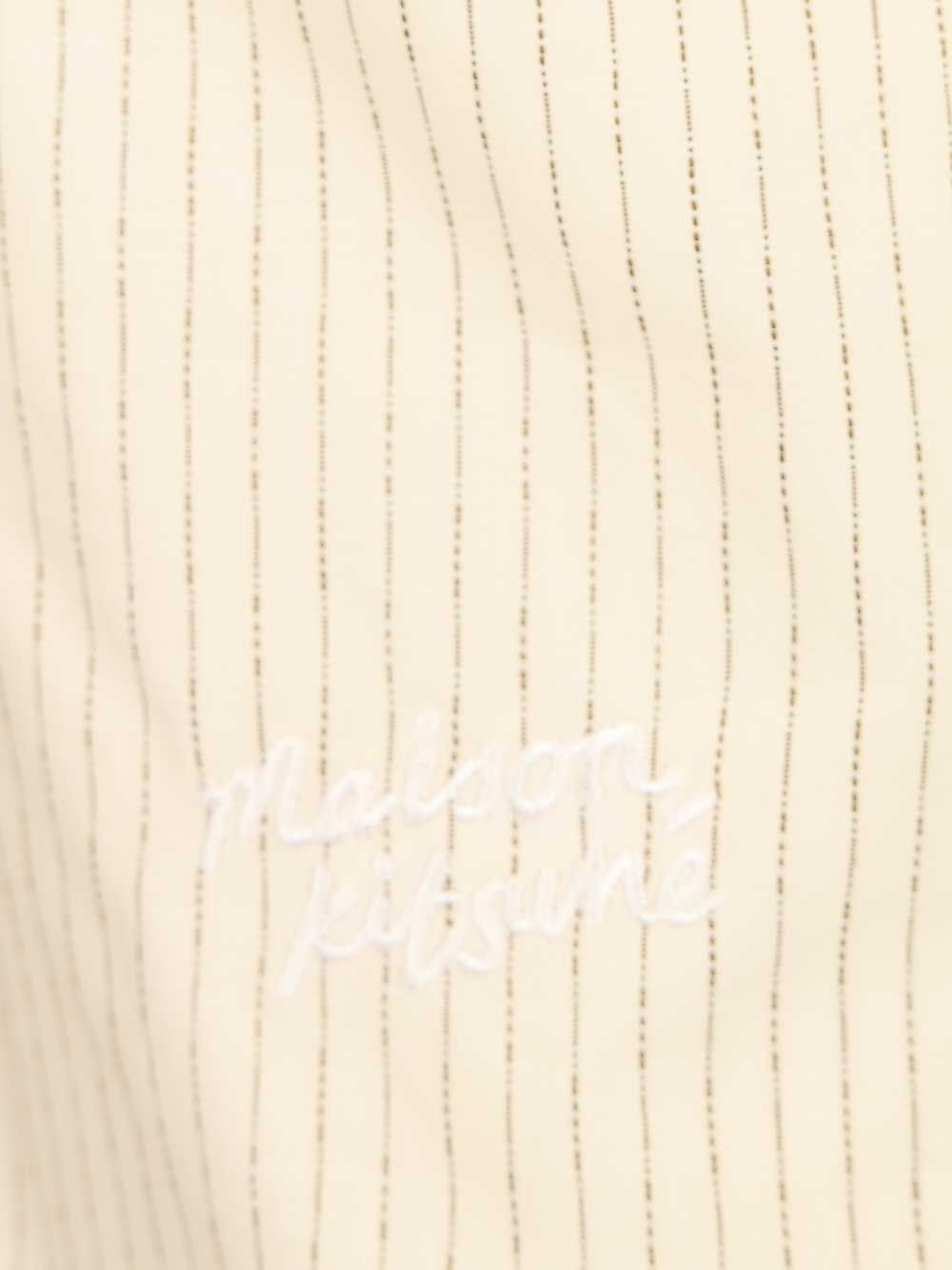 Maison KitsunÉ Striped Oversize Shirt Shirts - White | 810579836fe2f1b7306a6a8964763b232ce84b8f