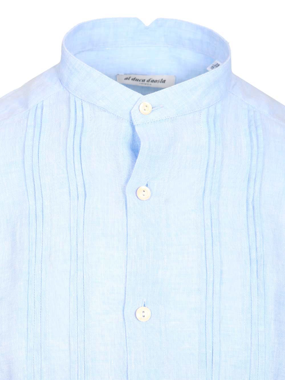 Al Duca D'Aosta Linen Shirt Shirts - Light blue | c5ec304aae3778abf20f49ca3f22ea515a3754e0