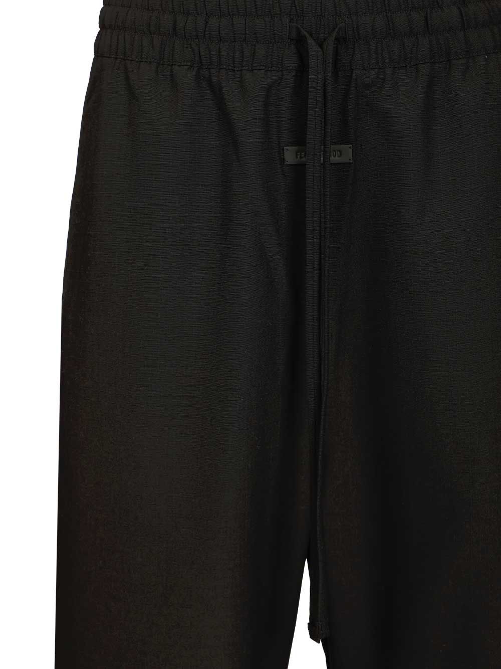 Fear Of God Wide Leg Drawstring Pants Trousers - Black | 801a8a7628e0fa60d2a03121fa17dfebe6c72531