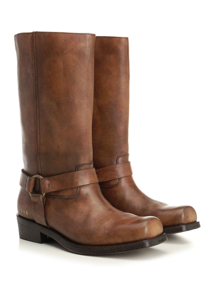 Golden Goose Deluxe Brand High Biker Boots Scarpe basse - Brown | a3228bc0ed17874bf0f04e1d2a6777da86f8c202