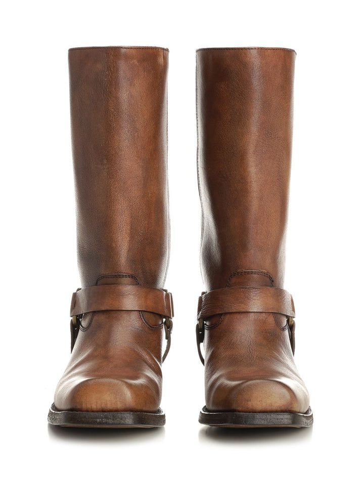 Golden Goose Deluxe Brand High Biker Boots Scarpe basse - Brown | 91ad9ac340a04614ac739e5d119ab6fe2f143cd6