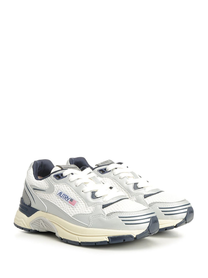 Autry  Hyperway Sneaker In Mesh And Suede Sneakers - Silver | 58772e56b3dbef4ef6680f5b28ff4df6553a2610