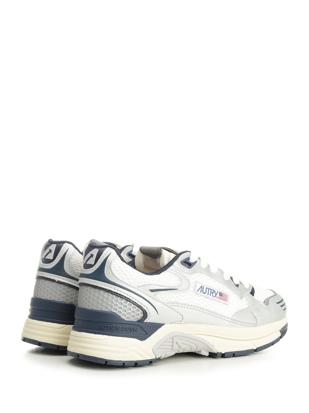 Autry  Hyperway Sneaker In Mesh And Suede Sneakers - Silver | e1ade70628462789ea73789d74d127e681ec1911