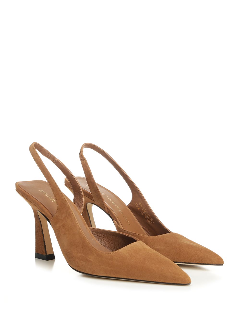 Stuart Weitzman Vinnie 85 Suede Slingbacks Pumps - Beige | ee426c9d664d023ece15711cc7fc03280d1f2c49