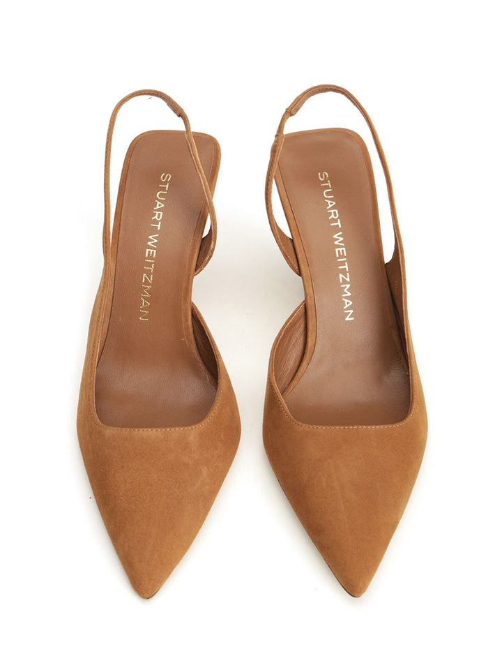 Stuart Weitzman Vinnie 85 Suede Slingbacks Pumps - Beige | 496876656e6a69a08b26e1b7ee722e04418ca800