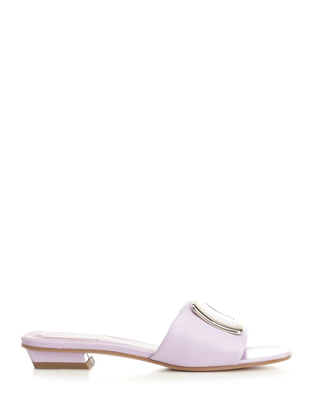 Roger Vivier Belle Vivier Leather Mules Sandals - Violet | c7dba29bef5143e781c3d960b12b704e18dffbac