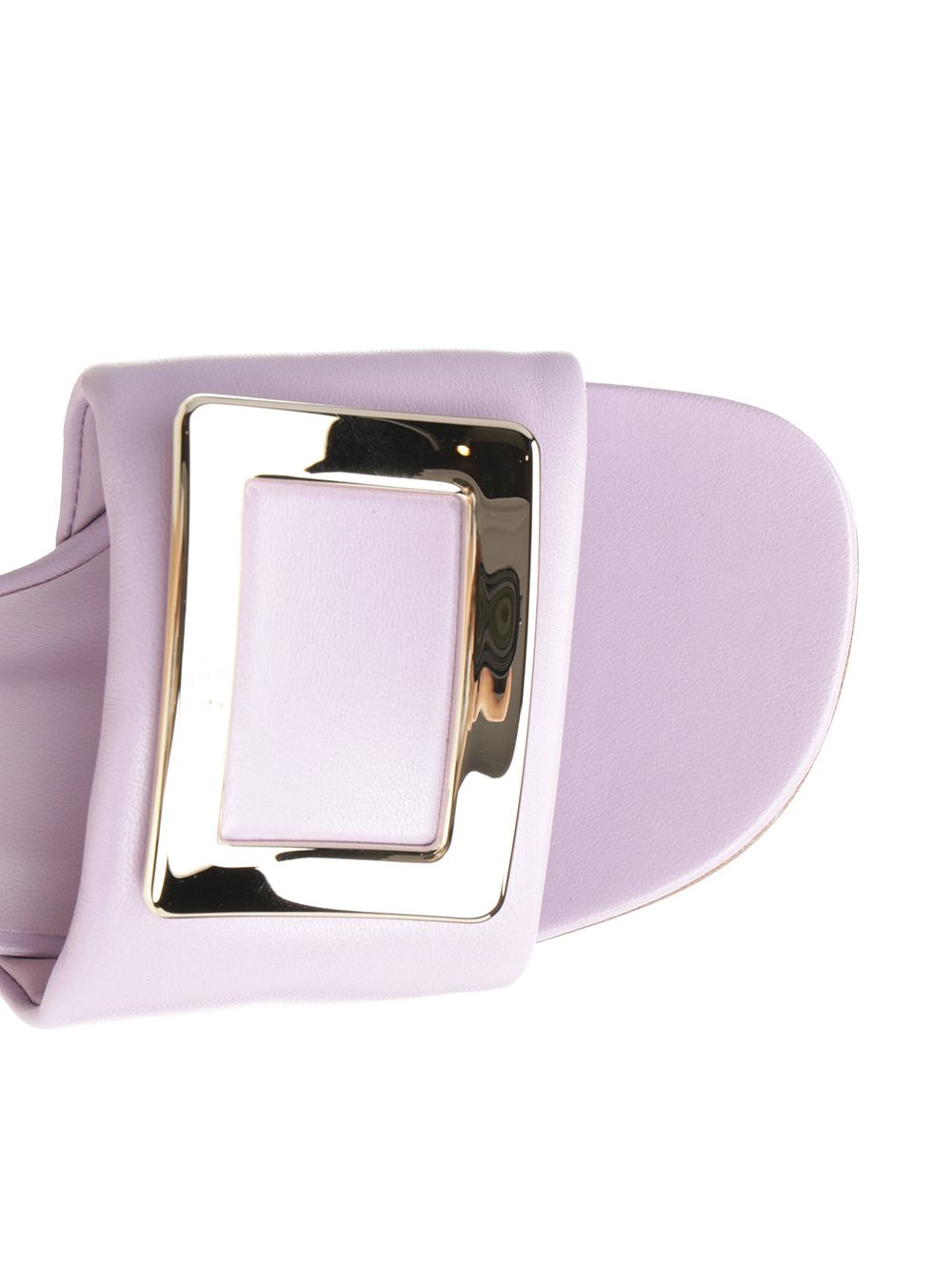 Roger Vivier Belle Vivier Leather Mules Sandals - Violet | b8fe086fa39504b0c5f677f8b46bf48a224ac955