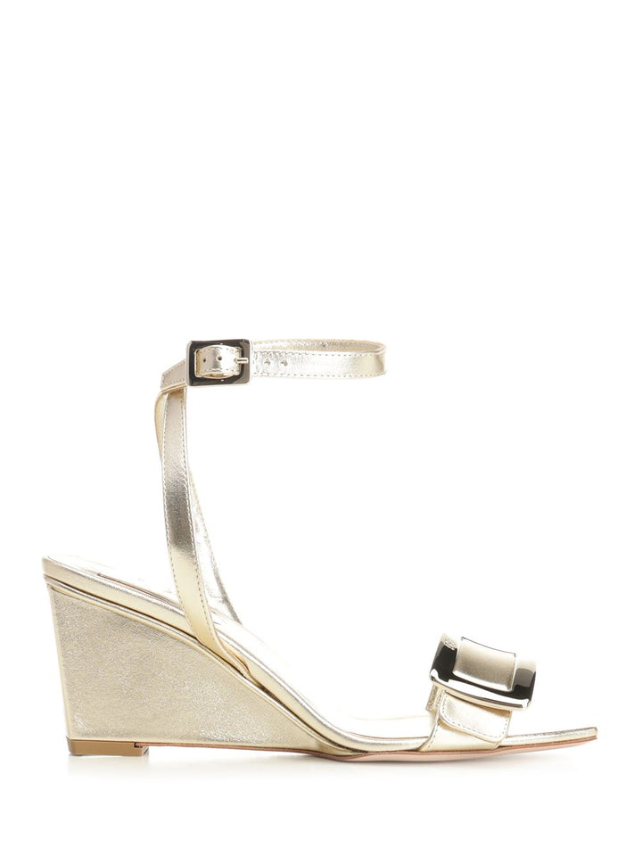 Roger Vivier Belle Vivier Wedge Sandals - Gold | 4b0828d1e5811de0398da821a9a8a284f66e22c2
