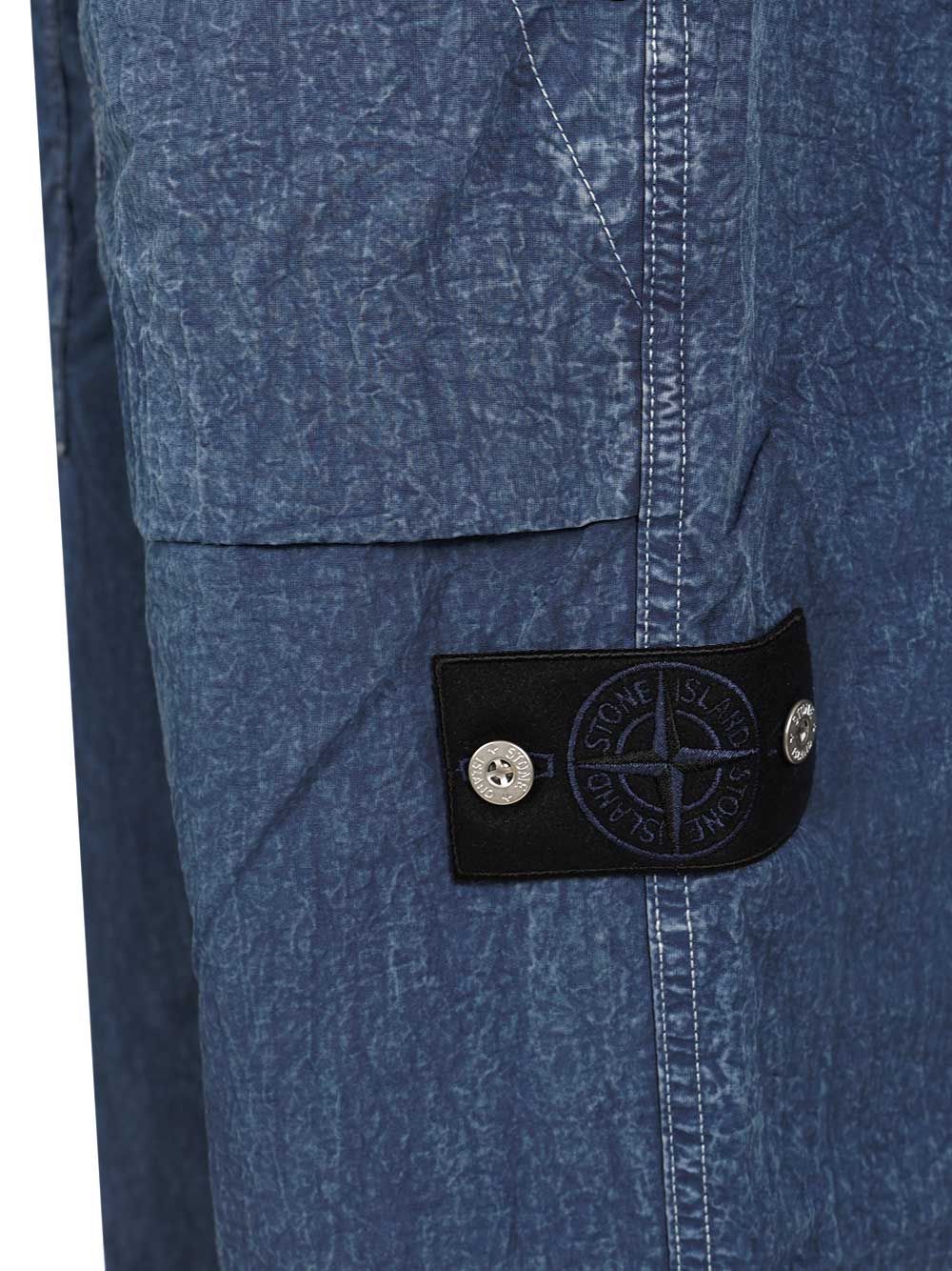 Stone Island Denim Research Hollow Fibre Nylon Indigo-Tc + Marmo Corrosion Indigo Trousers - Blue | 83cbde159b07a3d7c4859b5502f650af4b4395c7