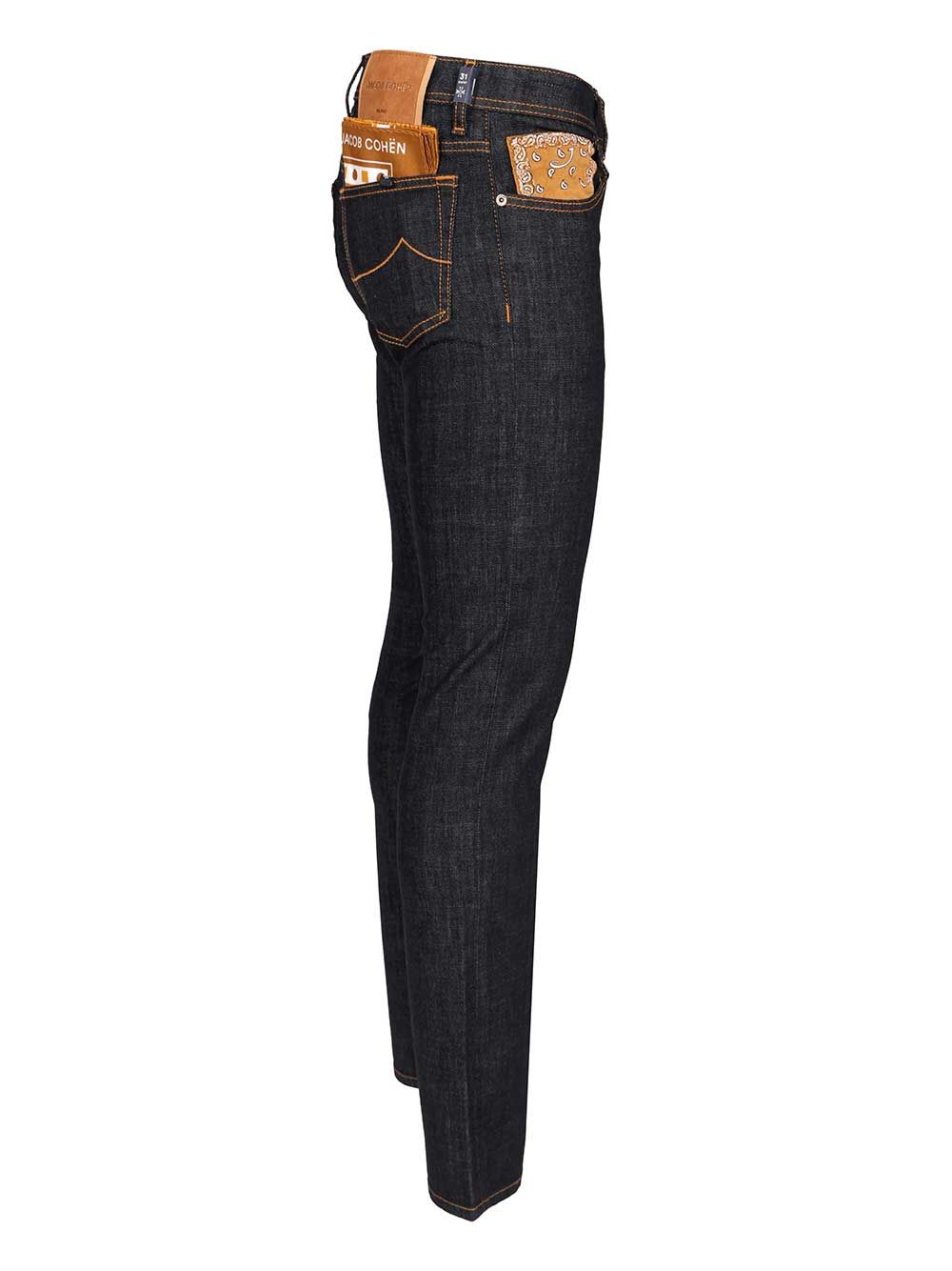 Jacob Cohen 5 Pkt Slim Fit Bard V1 11 Oz Blu Salpa Beige Jeans - Blue | a191b18130de695e4bec49b5e227e2f48bd4fd81