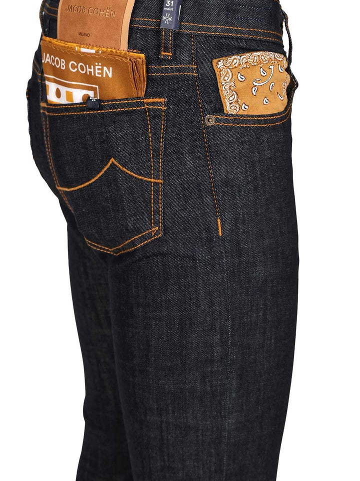 Jacob Cohen 5 Pkt Slim Fit Bard V1 11 Oz Blu Salpa Beige Jeans - Blue | e1f6521a15ce6dca1cd863b7ce6824a236edba81