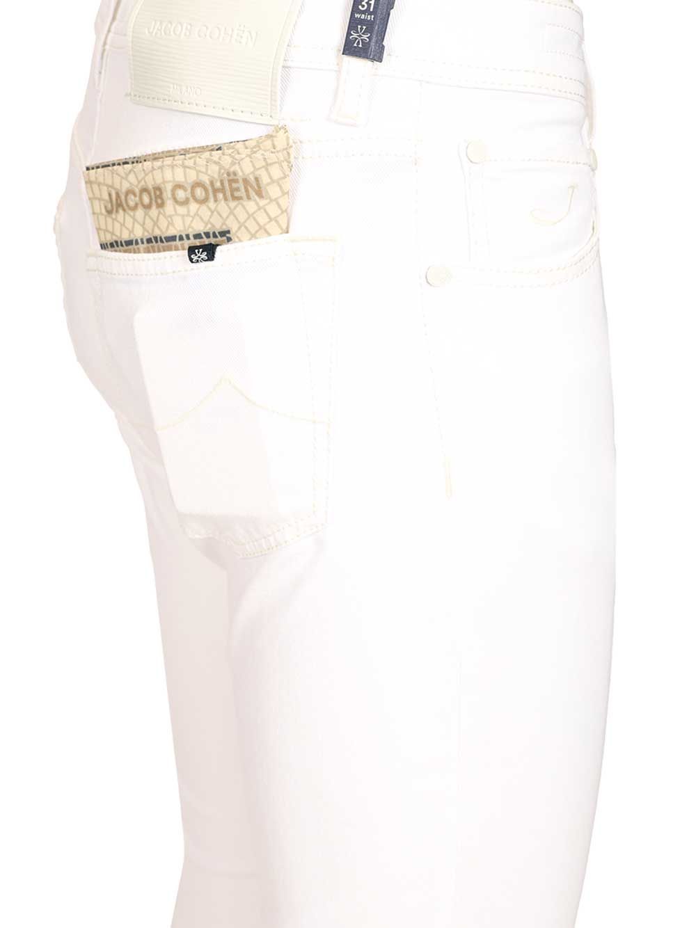 Jacob Cohen Pant 5 Pkt Slim Fit Nick L1 Salpa Bianca 9 Oz Jeans - White | d49f34ff65e033845ebbf73c472999b6e7f8e224