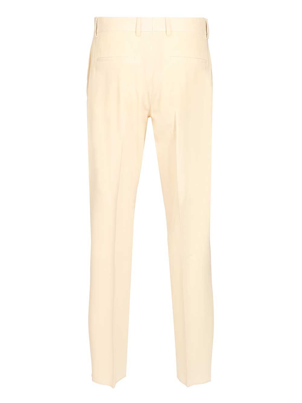Fendi Adv - Look 77 - Straight Leg Gabardine Pants Trousers - Beige | fcb700432b62d9b1879fffc9149ac18de34cb773