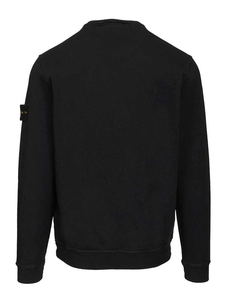 Stone Island Sweatshirt In Malfilé Cotton Sweatshirts - Blue | 02c53867c10305771d75e9135a553a4e248118bb