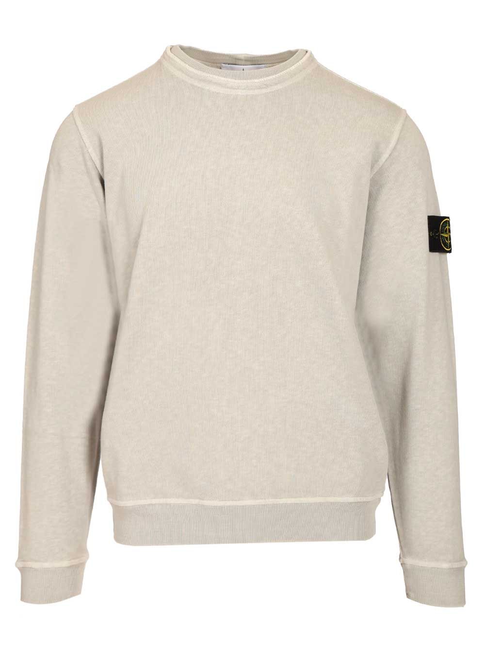 Stone Island Sweatshirt In Malfilé Cotton Sweatshirts - Grey | 592216b275a7acb150ff5eb0b2e896fc80c94c69