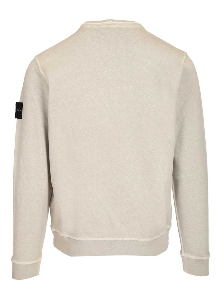 Stone Island Sweatshirt In Malfilé Cotton Sweatshirts - Grey | e9b403f30fdc313a176433bd278bfcccbaec20e8