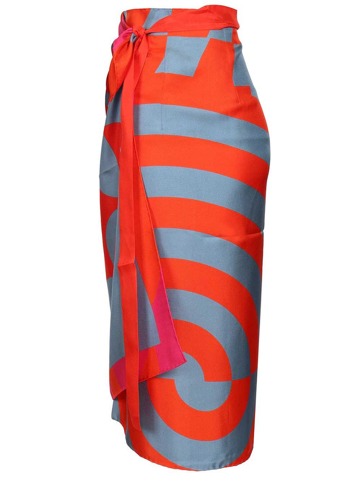 Dries Van Noten Scarfy Skirt Pareo Geometric Print Skirts - Multicolor | fbc0009d6451f8d0ebcc92422bfdd9b4590c2278