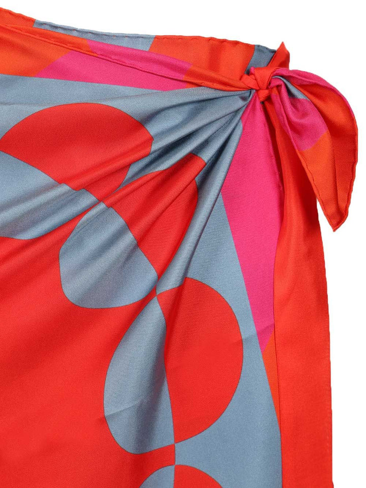 Dries Van Noten Scarfy Skirt Pareo Geometric Print Skirts - Multicolor | 09ce1e6e83ba8a4b4ead0513af49abf578fb2bdf