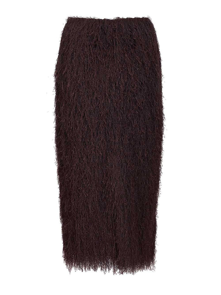 Dries Van Noten Sokna Skirt With Fringe Skirts - Violet | 50151deaca5acf1f3504eeaec5334790cd29f95d