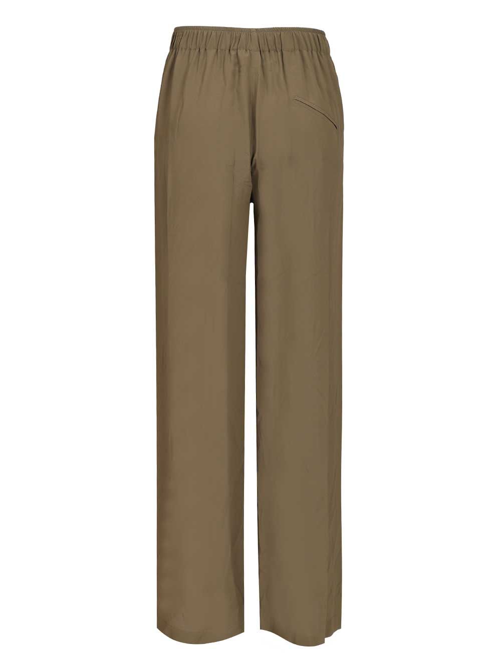 Federica Tosi Crêpe De Chine Trousers - Green | 59f99703847369b72b28ad3c7db388a950214253