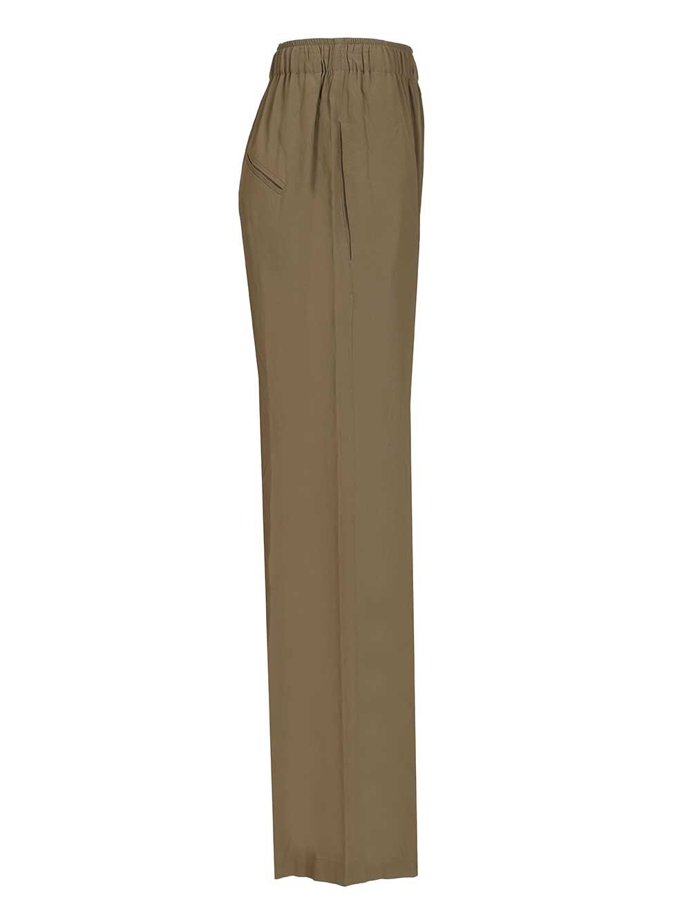 Federica Tosi Crêpe De Chine Trousers - Green | 2dc4eda6437df52f326950deccce69f5c66fa85c