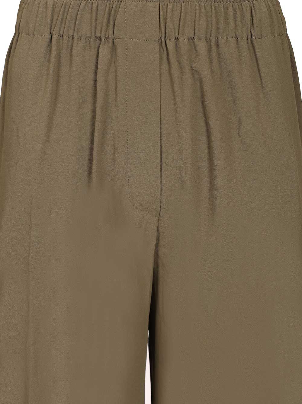 Federica Tosi Crêpe De Chine Trousers - Green | 098ef7f9d7ce71ced35025515292a1dc65a93aac