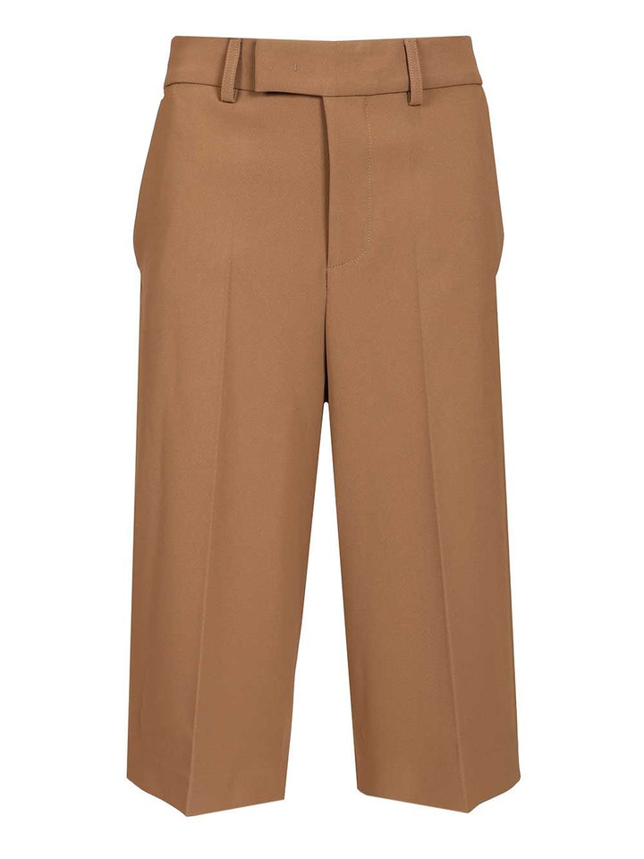 Federica Tosi Cady Bermuda Shorts Trousers - Beige | 8bf8aaa27d82d53b5ce71cc5b40127b405fa2dee