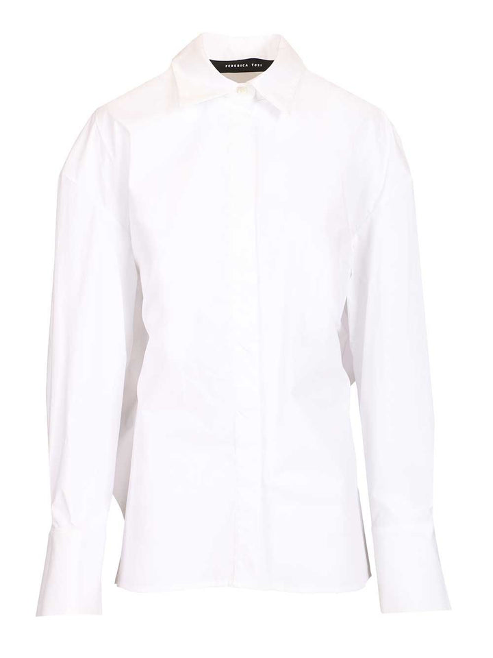Federica Tosi Cropped Shirt Shirts - White | f23868fe5db82289a224b73a6bacda13cc4d2bdf