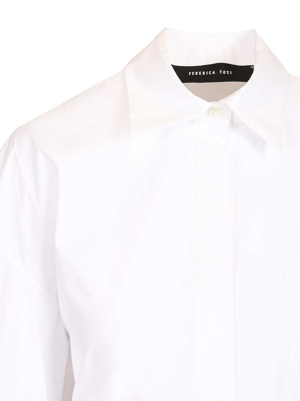 Federica Tosi Cropped Shirt Shirts - White | e146c63427bf54bf653e8ed7956898c1d4baadff