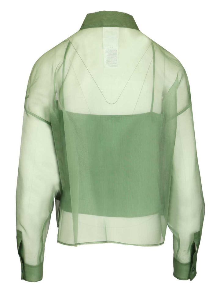 Weekend Max Mara Silk Organza Shirt Shirts - Green | b155a140631e0ce68dfb2bc37a84c01534e7c84e