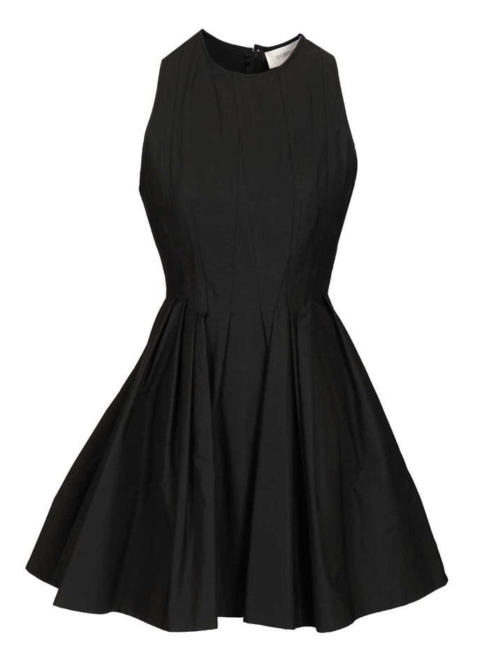 Sportmax Ara Sleeveless Washed Cotton Mini Dress Dresses - Black | b01ef913a5e217ab80c0baccf02730c1a29bc38d