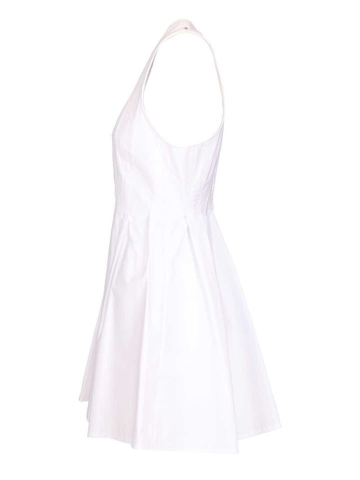 Sportmax Ara Sleeveless Washed Cotton Mini Dress Dresses - White | 002cfa5a6642ffc51aae47310a2ec3c44286a8a7