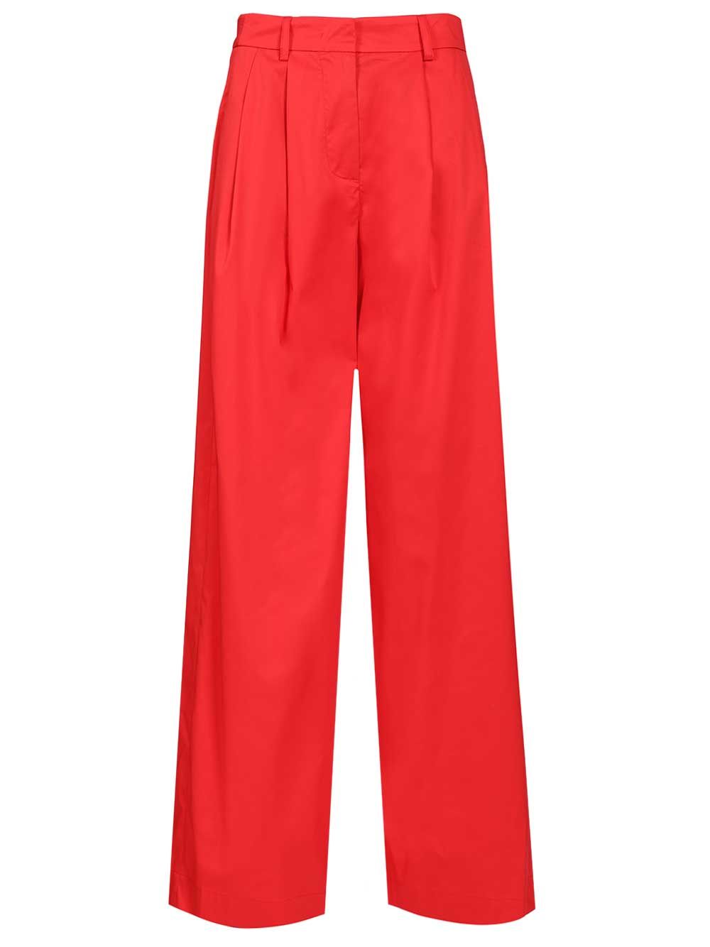 Al Duca D'Aosta Poplin Trousers - Red | cb5393959b4956be6ce82f60bb9ccaf41b050811