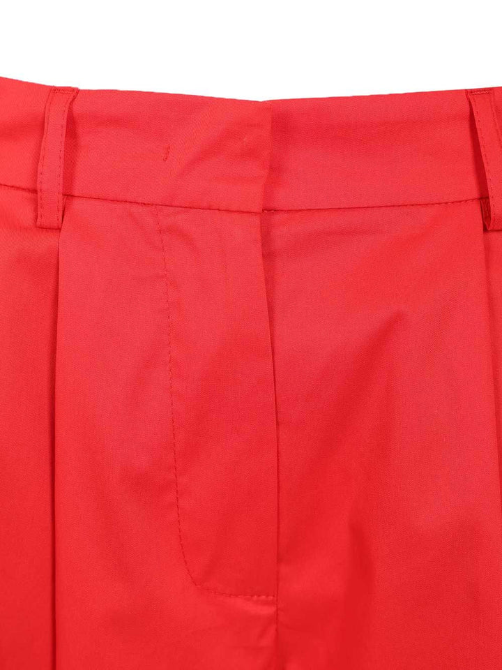 Al Duca D'Aosta Poplin Trousers - Red | 3628405695e9bdbc8af45f2a83e8844267f64867