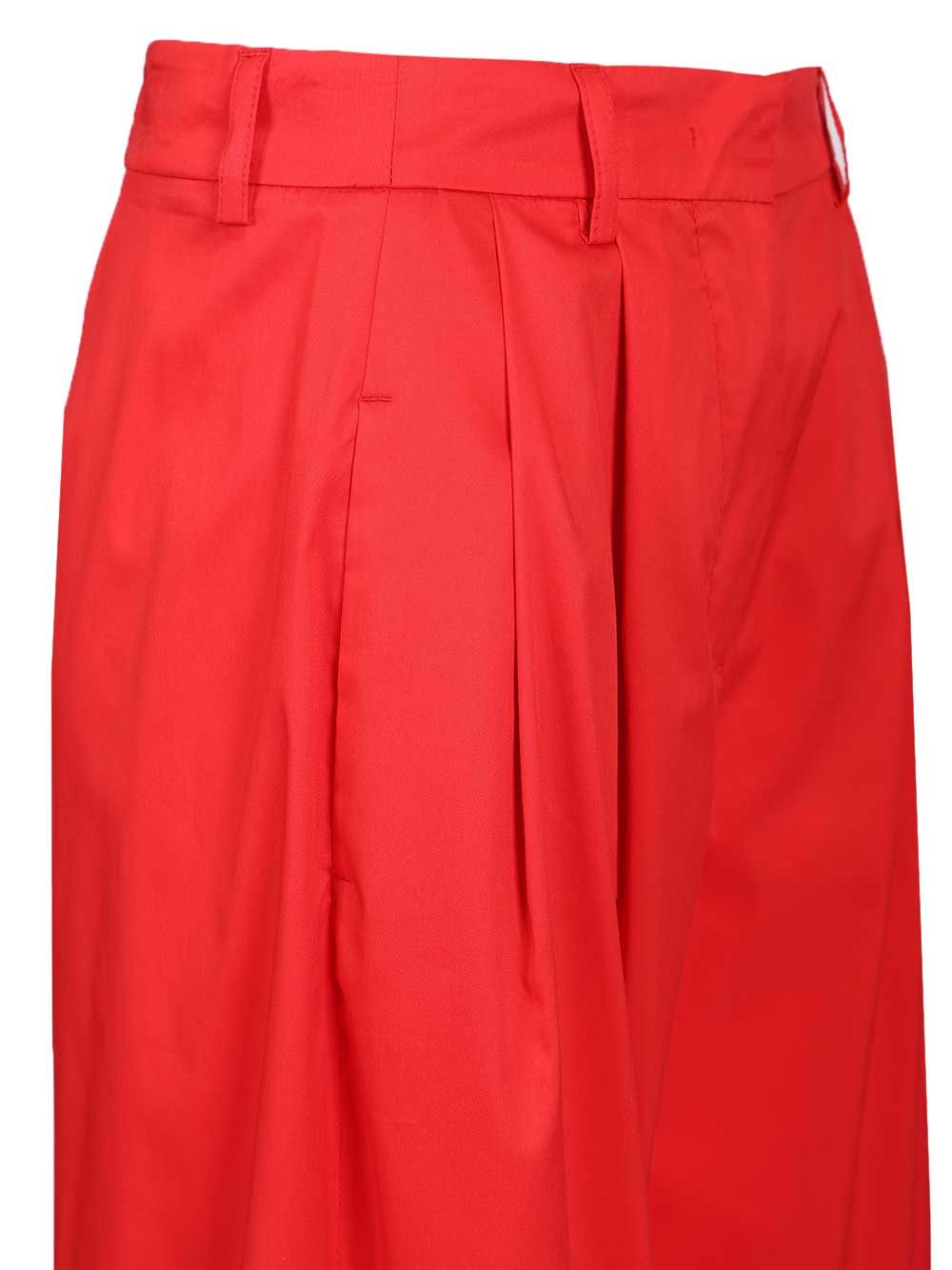 Al Duca D'Aosta Poplin Trousers - Red | 630f7102ba21d492930a6ac0598a0b5431864644
